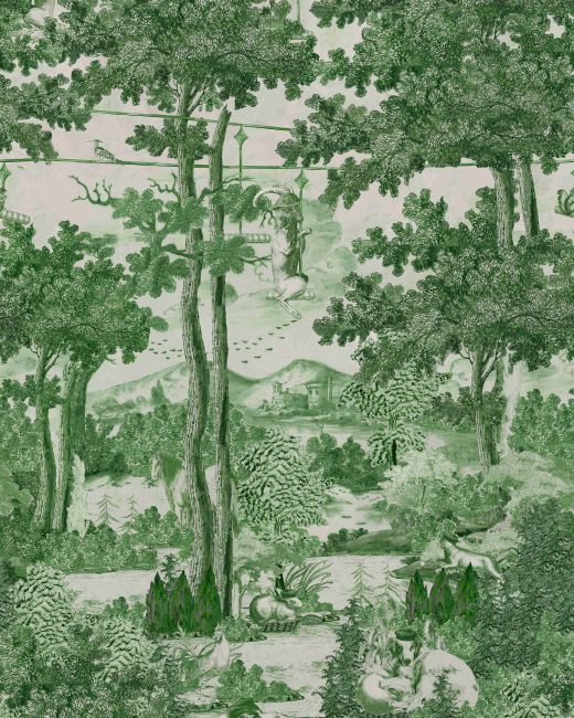 TOILE DU CARPATHIANS Evergreen Wallpaper