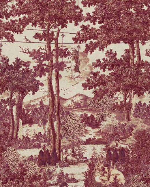 TOILE DU CARPATHIANS Ruby Wallpaper