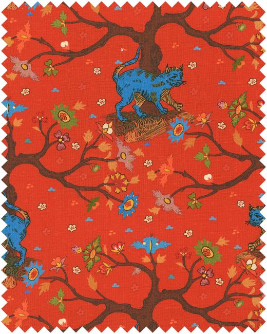 TREE OF LIFE Coral Linen