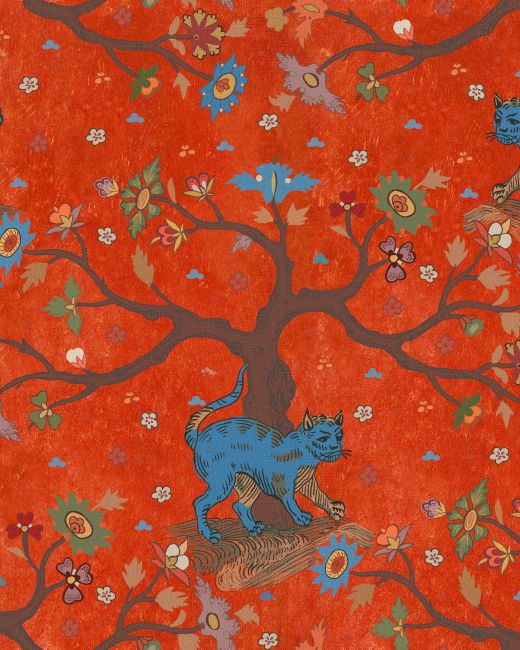 TREE OF LIFE Coral Wallpaper