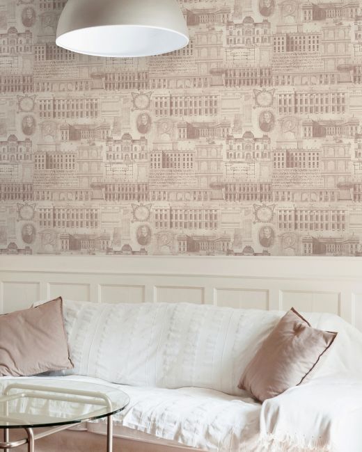 VITRUVIUS Taupe Wallpaper