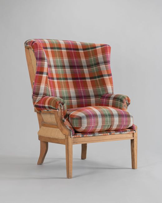 WILLIAM DECONSTRUCTED CHAIR - KERSCHDORF Plaid Carrot
