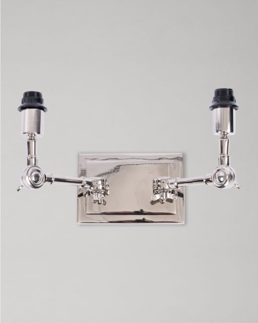 JOYCE Double Arm Sconce in Polished Nickel